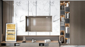 现代客厅沙发电视背景墙