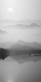 装饰画 水墨山水画