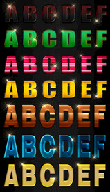 游戏海报金属立体水晶字体样式