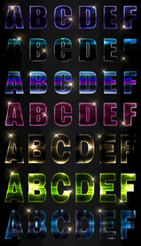 游戏海报金属立体水晶字体样式