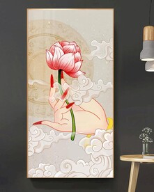 中式禅意佛手装饰画