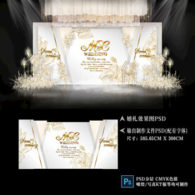 白金色婚礼图片