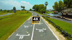 短视频素材高速赛车道卡丁车