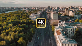 短视频素材航拍现代化城市街道