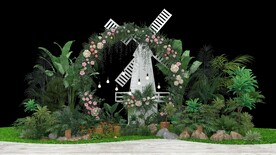 商场中庭春季植物美陈