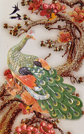 装饰画 孔雀 梅花