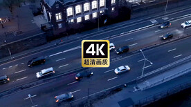 短视频素材航拍城市公路高速汽车