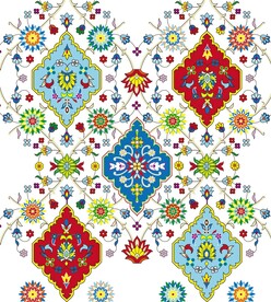 菱形四方连续花纹