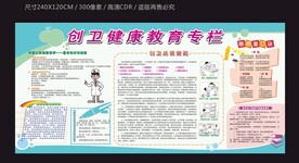 创卫生健康教育宣传栏