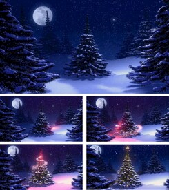 冬季松树粒子效果