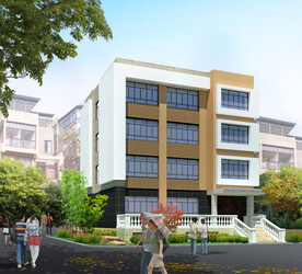 小型办公楼建筑外观设计效果图