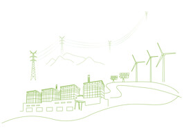 电力矢量线描图