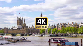 短视频素材河道上的游轮