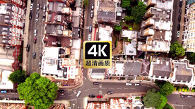 短视频素材航拍城市街道建筑群