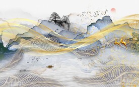 抽象山水背景