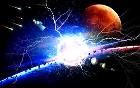 宇宙星空未来科幻闪电