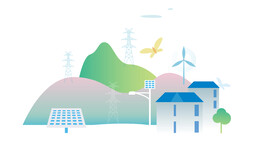 国家电网电力矢量插画