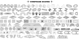 潮流透视空间几何网格图形