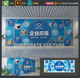 公司发展历程文化墙