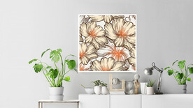 50X50厘米版画素材抽象花朵