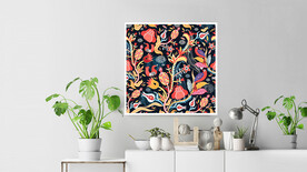 50X50厘米版画素材矢量花朵