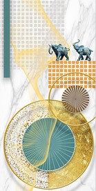 抽象几何玄关装饰画