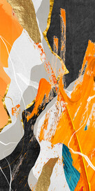 抽象几何玄关装饰画