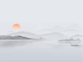 超清水墨山水背景