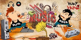 欧美风MUSIC酒吧KTV壁画