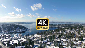 短视频素材航拍港口城市建筑群