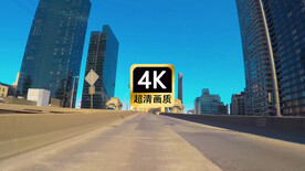 短视频素材汽车高速通过铁路桥