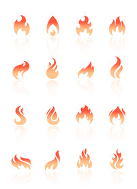 矢量火焰图标火焰logo