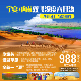 宁夏内蒙旅游海报