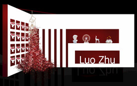 白红韩式婚礼迎宾区效果图