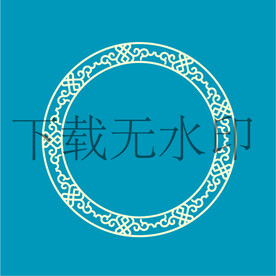 矢量花纹装饰圆环