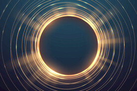 金色线条蓝色背景