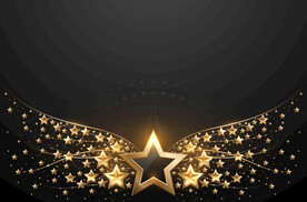 金色星星翅膀背景