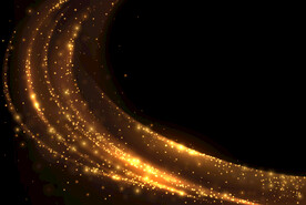 金色弧型黑色背景