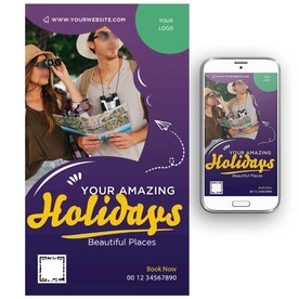 背包客旅行海报