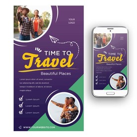 背包客旅行海报