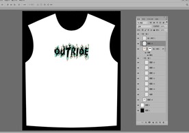 蓝色妖姬艺术火焰字印花图案