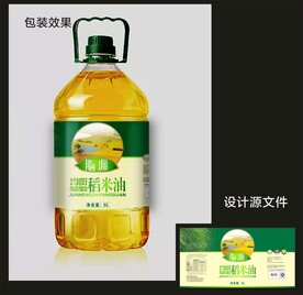 食用油包装效果图和平面图 