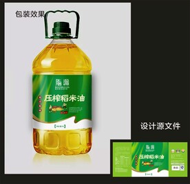 食用油包装效果图和平面图 