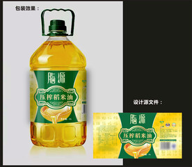 食用油包装效果图和平面图 