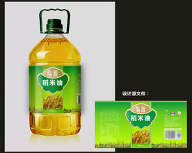 食用油包装效果图和平面图 