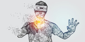 vr科技线条人物