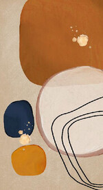 北欧抽象金色几何油画玄关装饰画