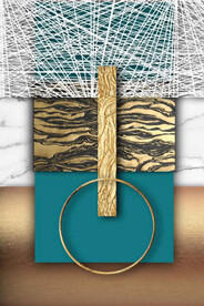 北欧立体抽象几何装置无框画