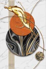 北欧风抽象几何图案玄关装饰画