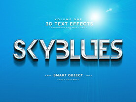 银色金属特效字样机